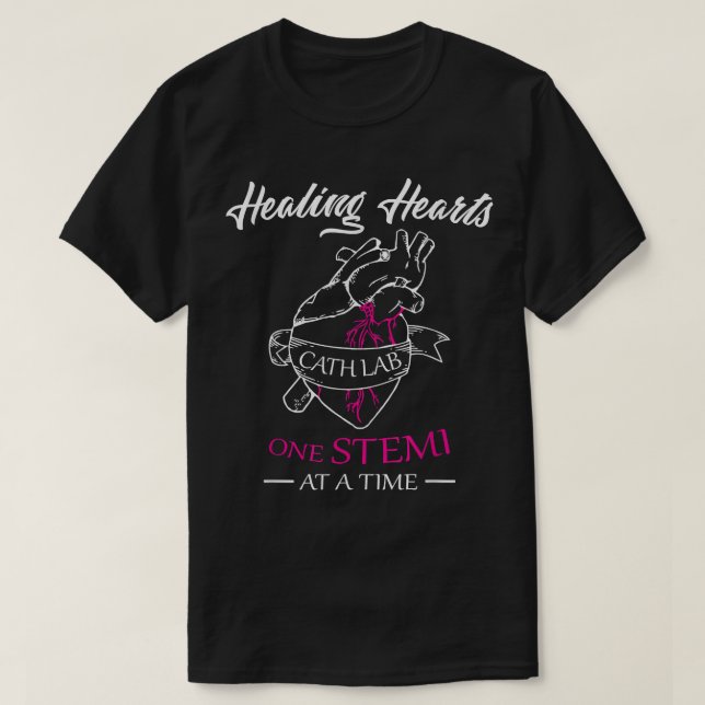 Cath Labrador Nurse , Krankenpflege Stemi Herzerkr T-Shirt (Design vorne)
