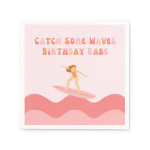 Cath some Waves Birthday Babe Napkins