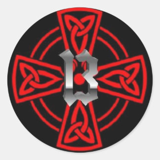 Cathar Cross 13 Runder Aufkleber