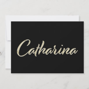 Catharina white gold Handwriting Karte