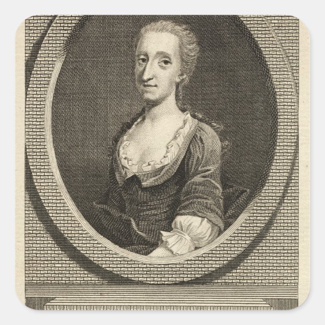 Catharine Cockburn Quadratischer Aufkleber (Vorderseite)