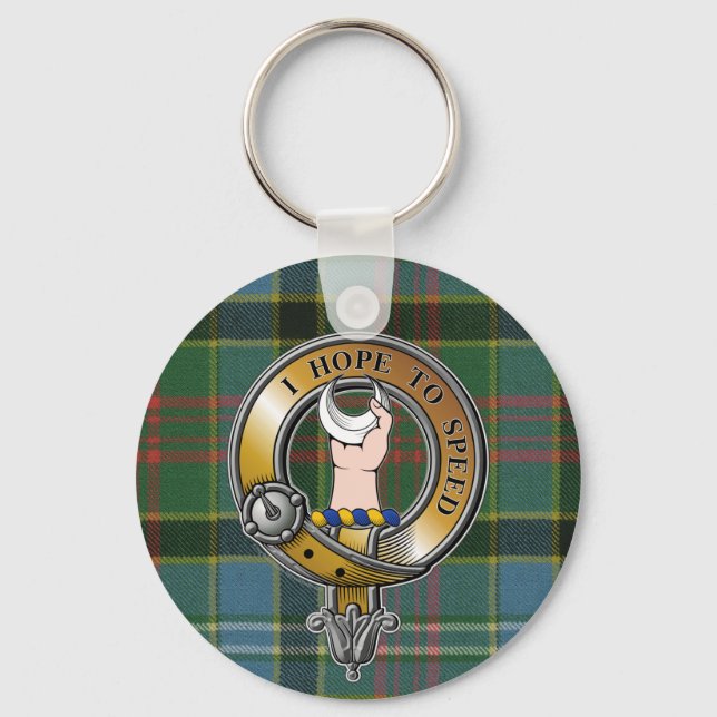 Cathcart Tartan & Abzeichen Schlüsselanhänger (Vorderseite)
