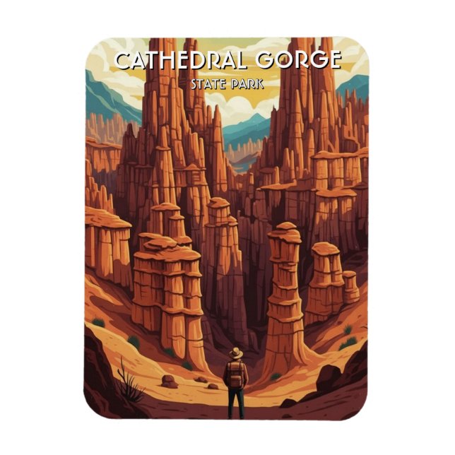 Cathedral Gorge State Park Nevada Reise Magnet (Vertikal)