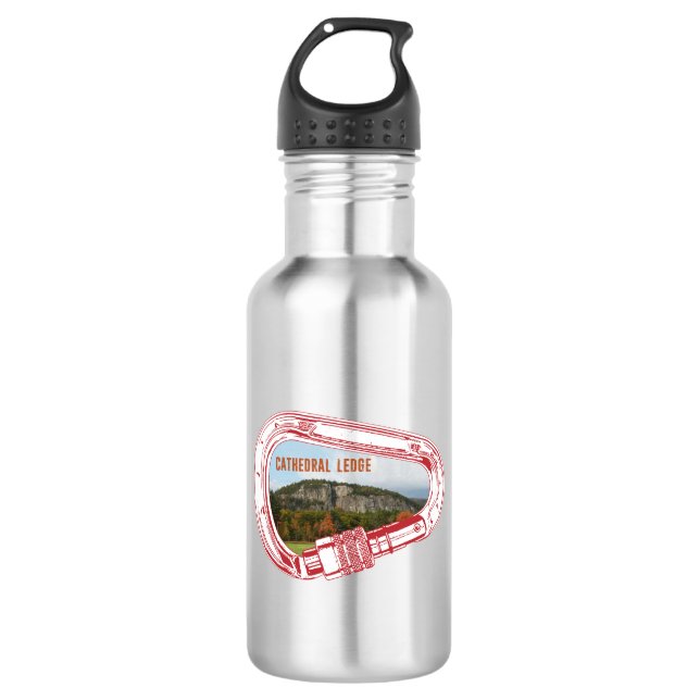 Cathedral Ledge Klettersteig Carabiner Edelstahlflasche (Vorderseite)