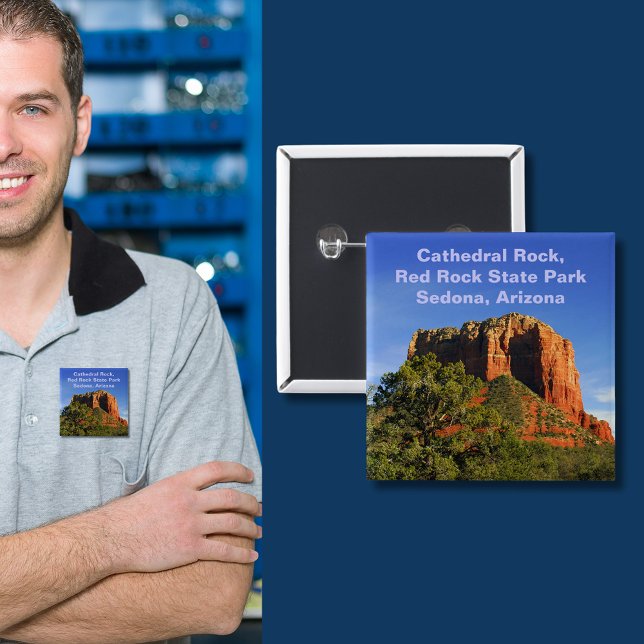 Cathedral Rock, Arizona Button (Cathedral Rock, Arizona Pinback Button)