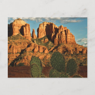 Cathedral Rock at Sunset from Secret Canyon Postkarte