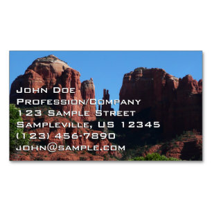 Cathedral Rock im Sedona Arizona Monument Magnetische Visitenkarte