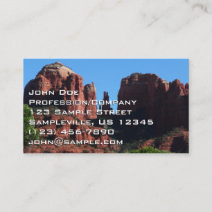 Cathedral Rock im Sedona Arizona Monument Visitenkarte