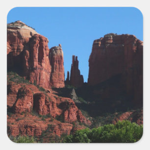 Cathedral Rock in Sedona Arizona Monument Quadratischer Aufkleber