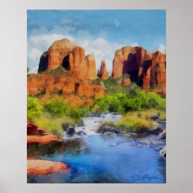 "Cathedral Rock" "Sedona Art" Poster (Vorne)