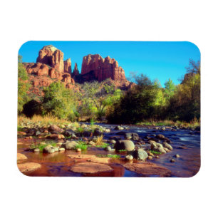 Cathedral Rock spiegelt sich in Oak Creek Magnet