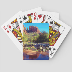 Cathedral Rock spiegelt sich in Oak Creek Spielkarten