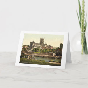 Cathedral, S. W., Worcester, England rare Photochr Karte