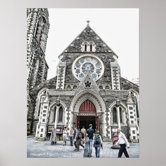 Cathédrale ChristChurch, affiche néo-zélandaise (Devant)