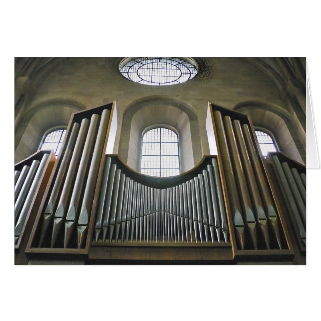 Cathédrale de Mayence, Allemagne, carte d'organe (Devant horizontal)