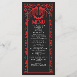 Cathédrale gothique de Vampire Menu Mariage