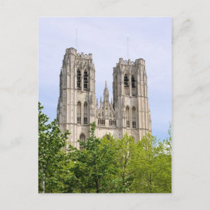 Cathédrale St Michel & Gudul - Brüssel, Belgien Postkarte