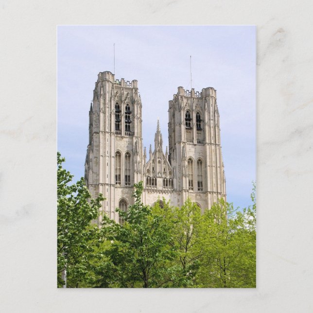 Cathédrale St Michel & Gudul - Brüssel, Belgien Postkarte (Vorderseite)