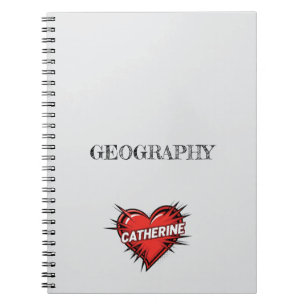 Catherine Herz Grau Notizblock