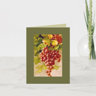 Catherine Klein Trauben. NOTE CARD OLGR Karte