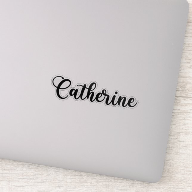Catherine Name — Handgeschriebene Kalligrafie Aufkleber (Detail)