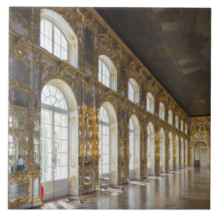 Catherine Palace, Einzelheiten der Großen Halle Fliese