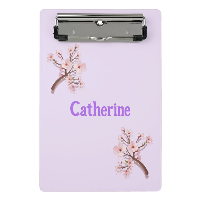 Catherine Sakura Blossom Branch Heart Mini Klemmbrett (Vorderseite)