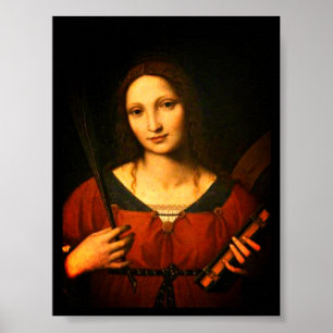 Catherine von Alexandria (Bernardino Luini) Poster