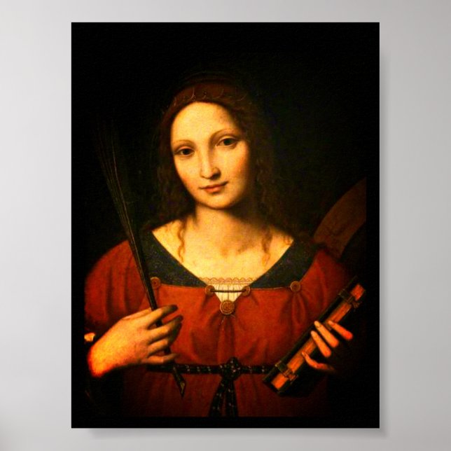 Catherine von Alexandria (Bernardino Luini) Poster (Vorne)