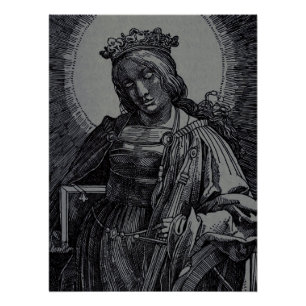Catherine von Alexandria von Lucas van Leyden Poster