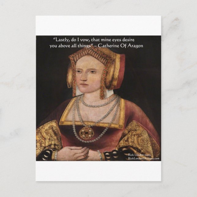 Catherine von Aragon Liebe Kostenvoranschlag Gesch Postkarte (Vorderseite)