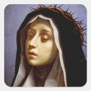 Catherine von Siena Quadratischer Aufkleber