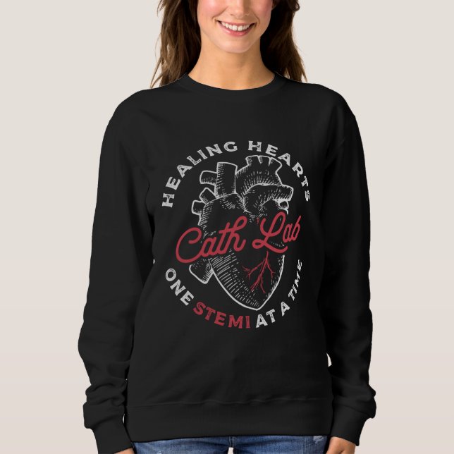 Cathlab Healing Hearts Nursing Cathether Nurse Sweatshirt (Vorderseite)