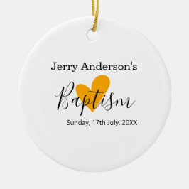Catholic baptism kids modern simple QR minimal Keramik Ornament
