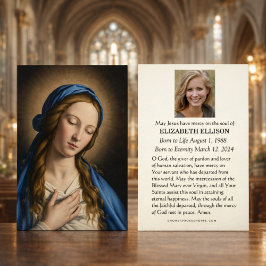 Catholic Blessed Mary Madonna Funeral Memorial