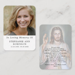 Catholic Divine Mercy Jesus Funeral Prayer Card Visitenkarte