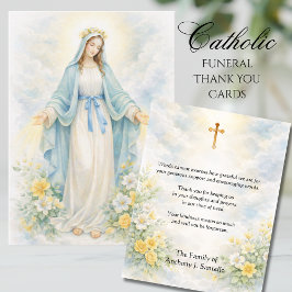 Catholic  Funeral Sympathy Mother Mary Dankeskarte