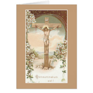 Catholic Mass Offering Card mit Crucifix