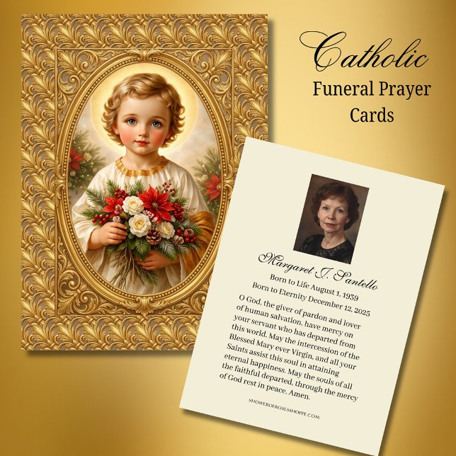 Catholic Memorial Prayer Christmas Jesus  Visitenkarte (Von Creator hochgeladen)