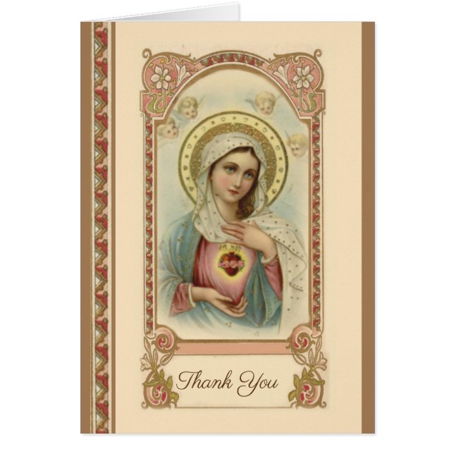 Catholic Mother Mary Condoléances Merci (Devant)