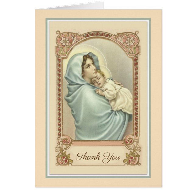 Catholic Mother Mary Condoléances Merci (Devant)