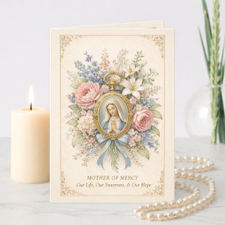 Catholic Mother of Mercy Marian Prayer  Karte