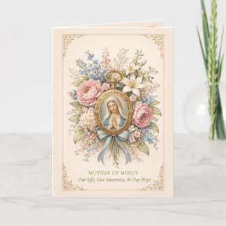 Catholic Mother of Mercy Marian Prayer  Karte