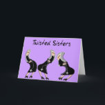 Catholic Nun Gifts "Twisted Sisters" Design Karte<br><div class="desc">Katholische Nonne Geschenke,  "Twisted Sisters" Design auf T - Shirt,  Schlüsselanhängern,  Tasse,  Hüten,  Tasche und mehr. Einzigartige künstlerische und skurrile Nonne in verschiedenen verdrehten Positionen. Ideal für jeden Anlass.</div>