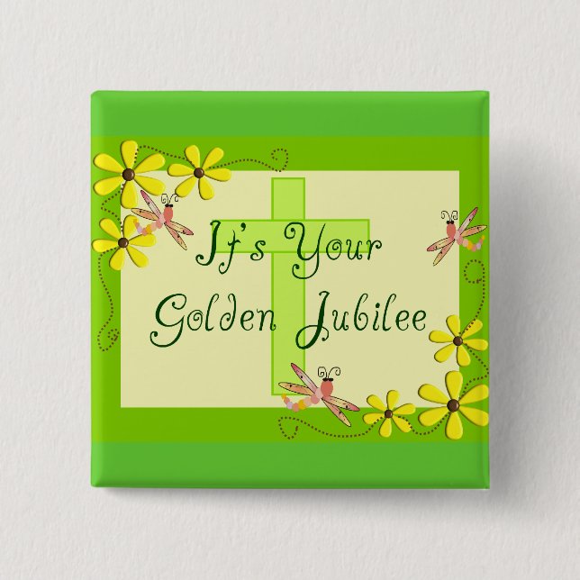 Catholic Nun Golden Jubilee Cards Button (Vorderseite)