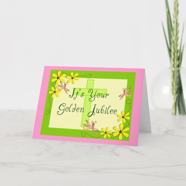 Catholic Nun Golden Jubilee Cards Karte (Vorderseite)