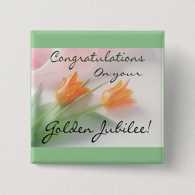Catholic Nun "Golden Jubilee" Karten & Geschenke Button (Vorderseite)