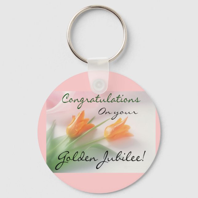 Catholic Nun "Golden Jubilee" Karten & Geschenke Schlüsselanhänger (Vorderseite)