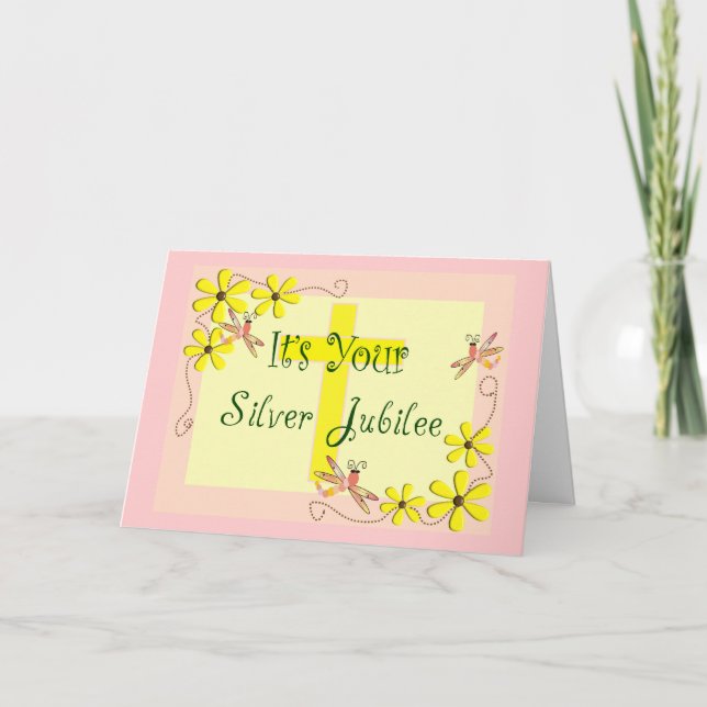 Catholic Nun Silver Jubilee Cards, Tasse, Tragetas Karte (Vorderseite)
