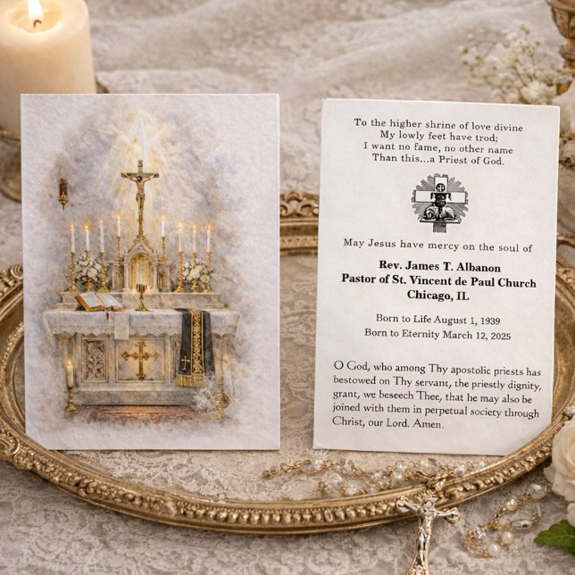Catholic Priest Funeral Memorial Prayer (Créateur téléchargé)